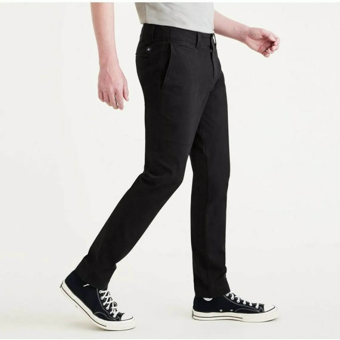 Pantalon chino skinny California noir en coton | 3 Suisses