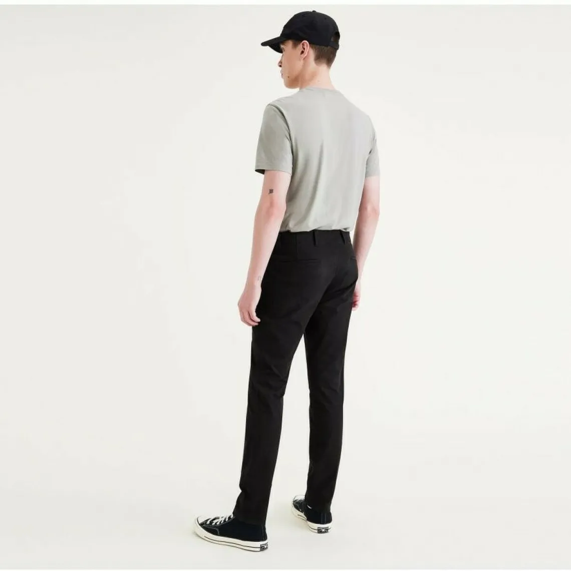 Pantalon chino skinny California noir en coton | 3 Suisses