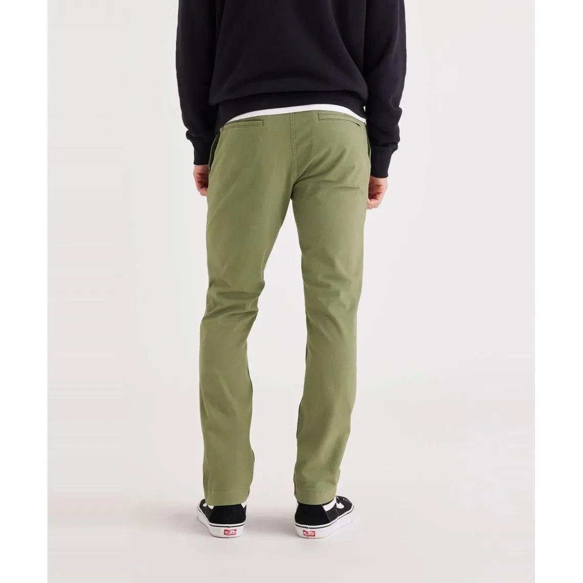 Pantalon chino skinny en coton Alpha vert | 3 Suisses