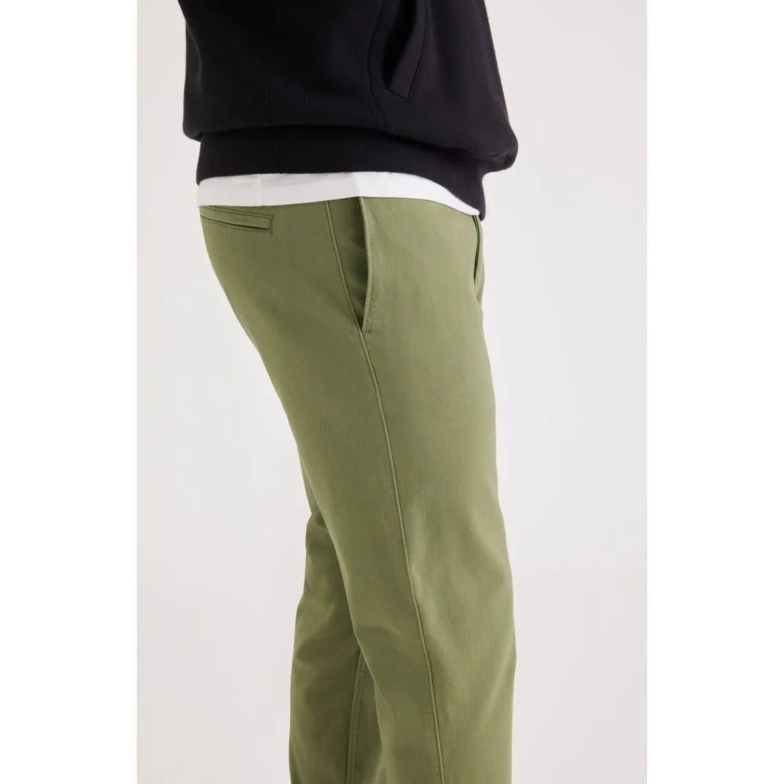 Pantalon chino skinny en coton Alpha vert | 3 Suisses