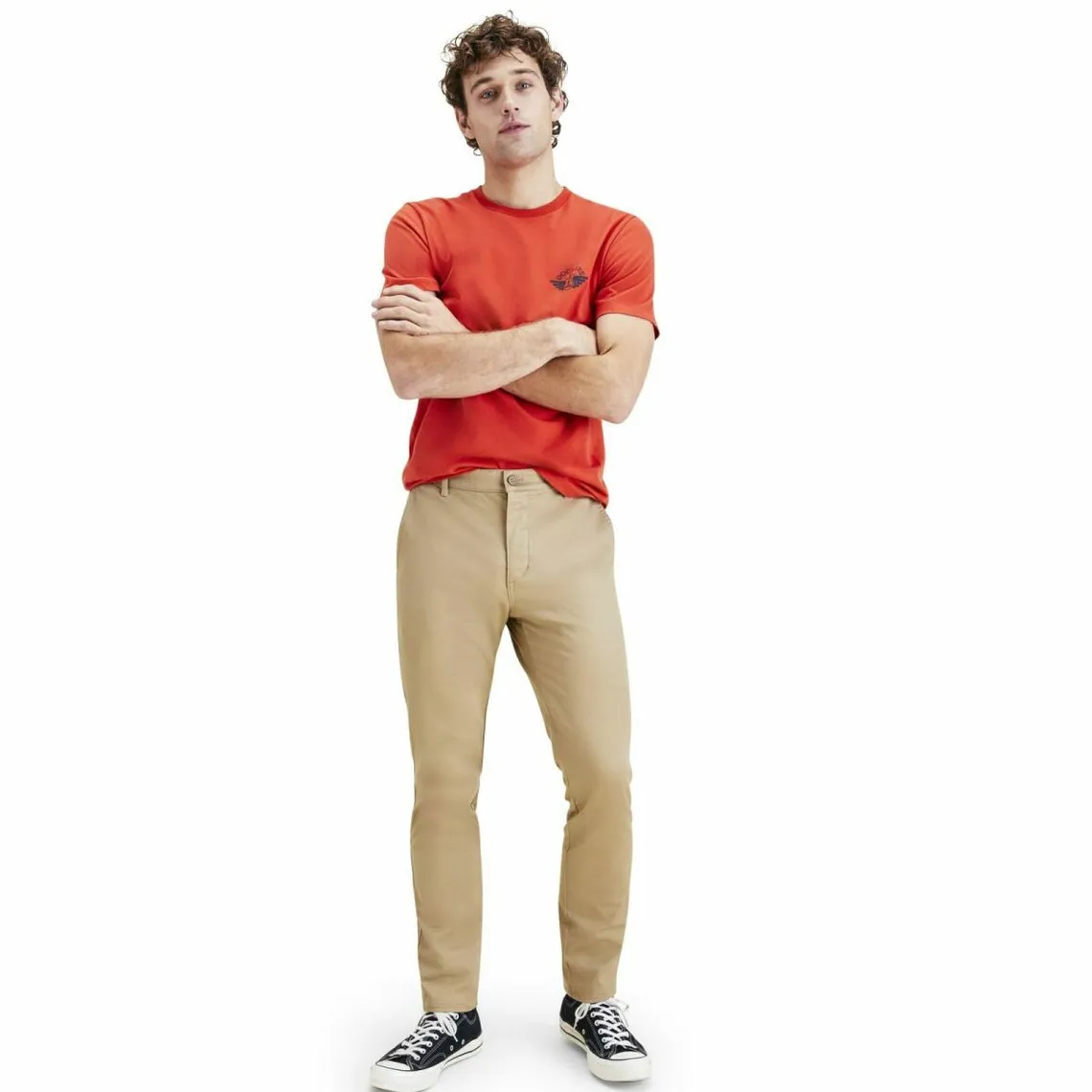 Pantalon chino skinny Original camel en coton | 3 Suisses