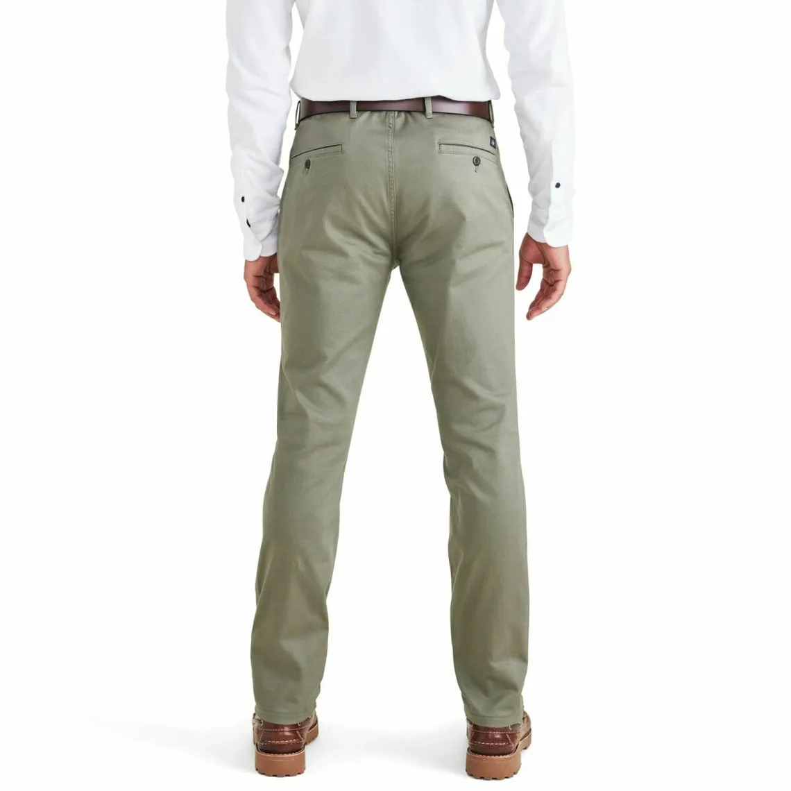 Pantalon chino skinny Original vert en coton | 3 Suisses