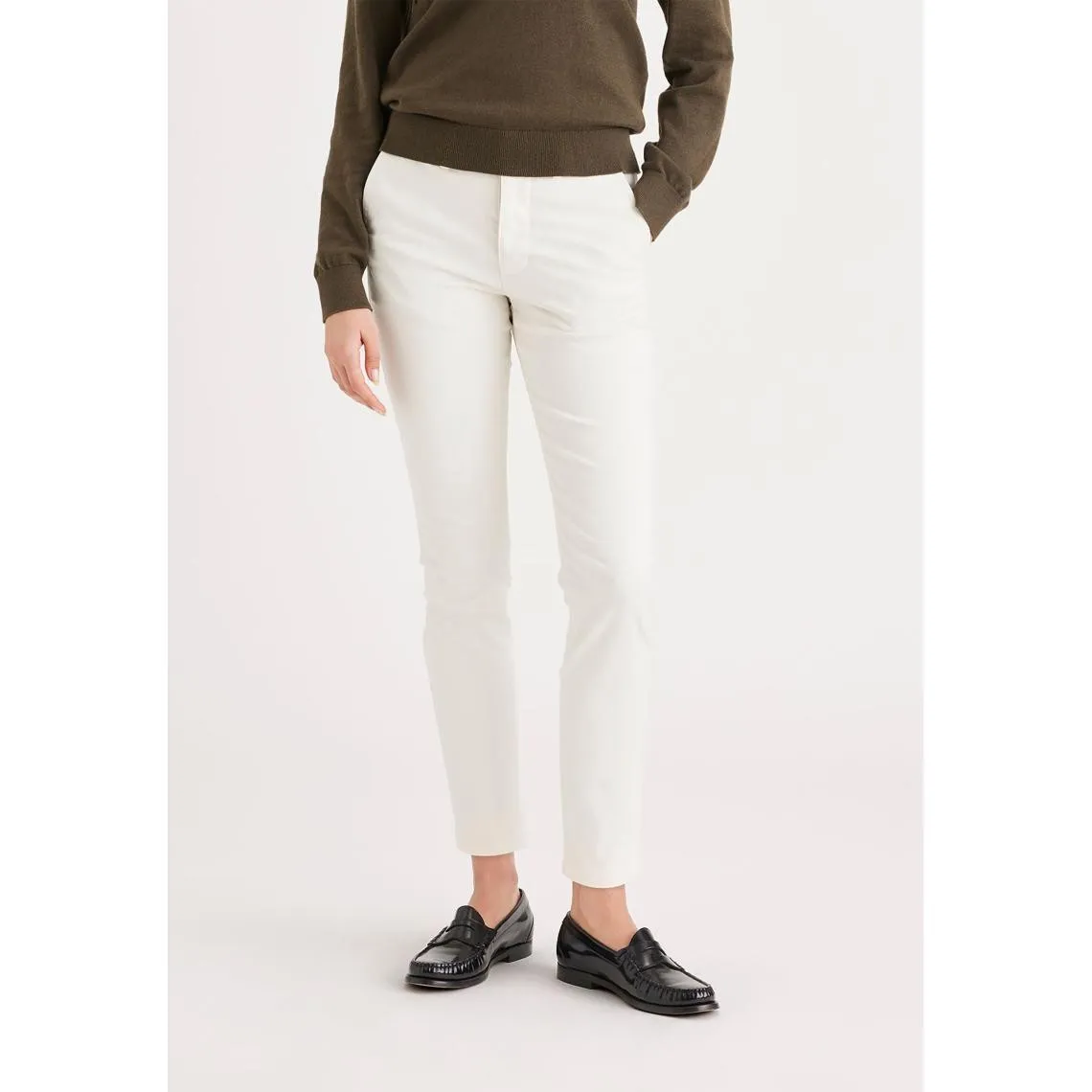 Pantalon chino skinny Weekend blanc cassé en coton  | 3 Suisses