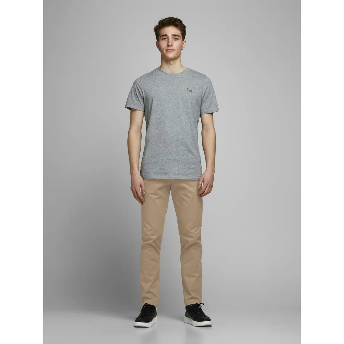 Pantalon chino Slim Fit Beige en coton Joey | 3 Suisses