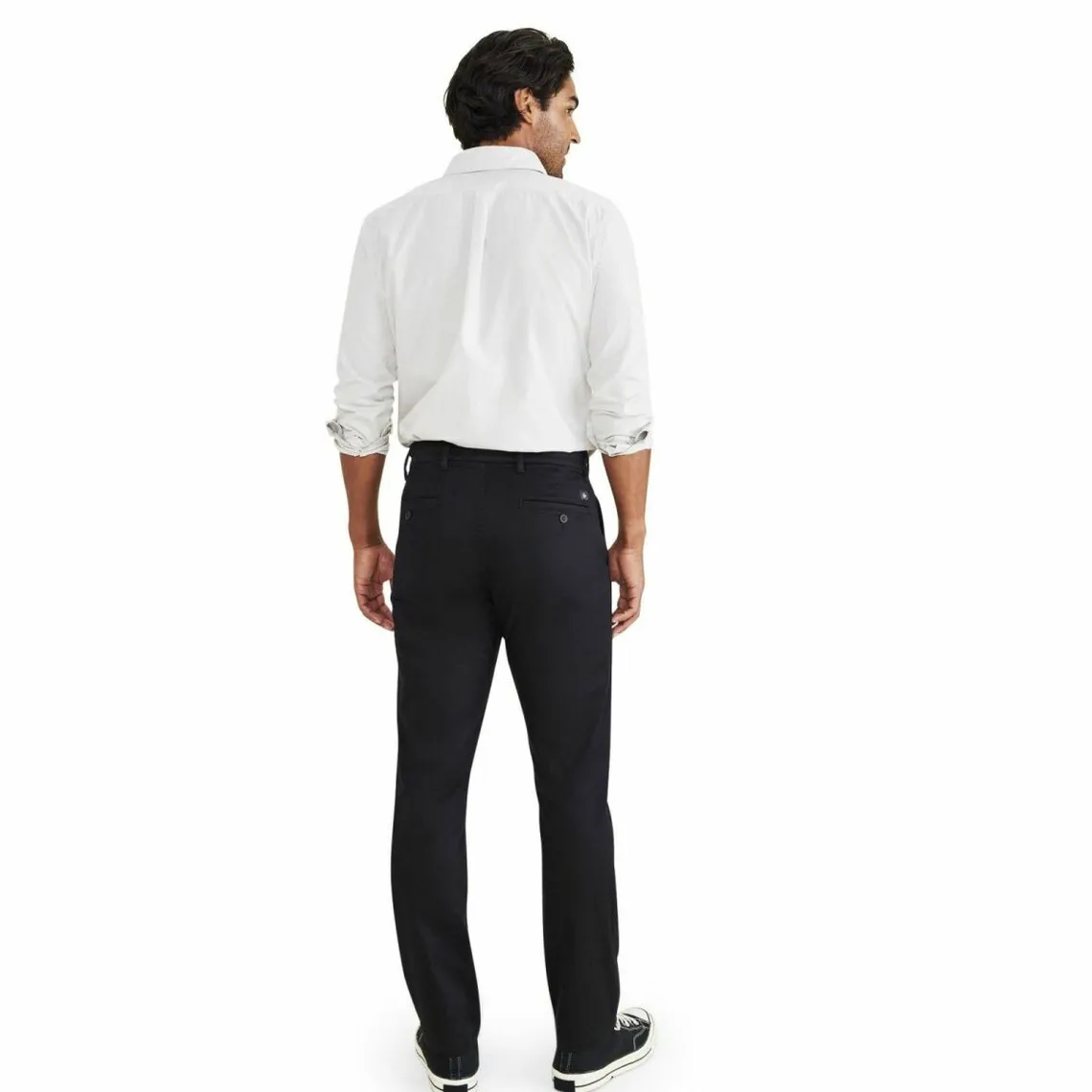 Pantalon chino slim Original noir en coton | 3 Suisses