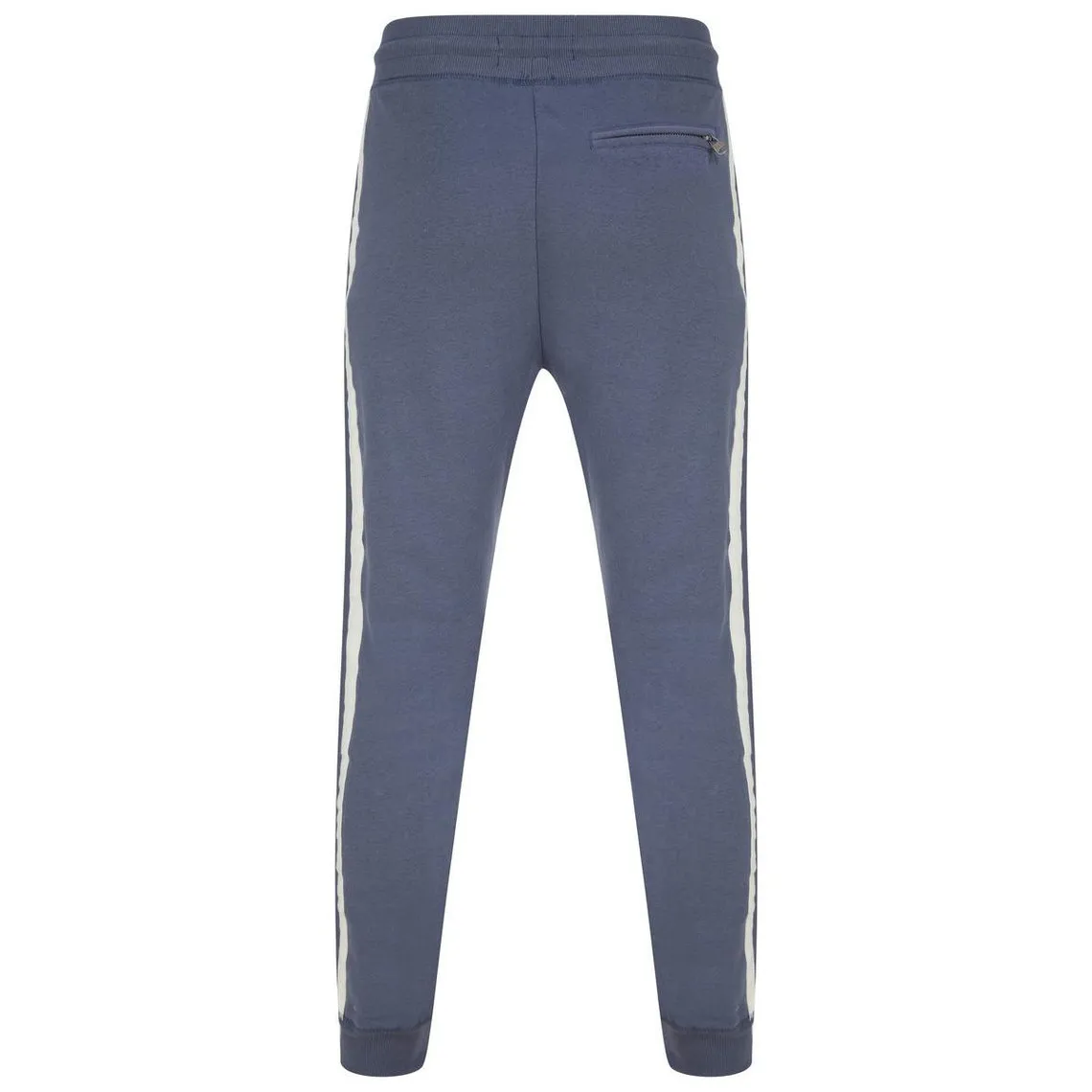 Pantalon de jogging bandes cotes gris-bleu | 3 Suisses