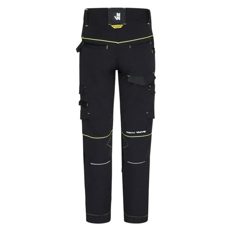 Pantalon de travail SACHA noir/jaune - Nine Worths by North Ways