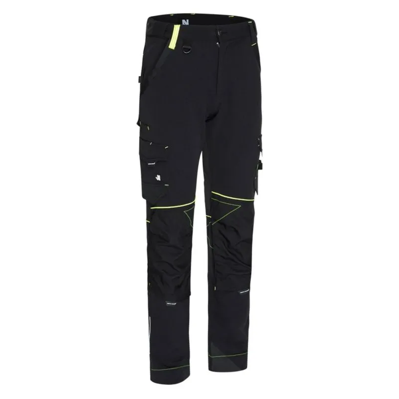 Pantalon de travail SACHA noir/jaune - Nine Worths by North Ways