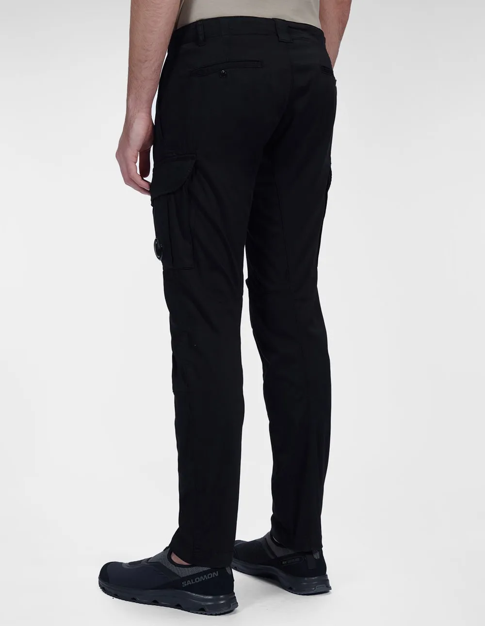 Pantalón Cargo C.P. Company Stretch Sateen Lens Negro Hombre