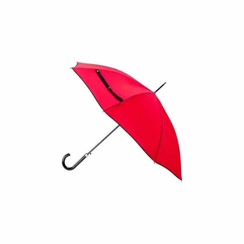 Parapluie Piganiol canne rouge finition noire | Parapluie pour femme