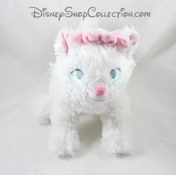 Peluche Marie chat DISNEY STORE Les Aristochats noeud rose 30 cm