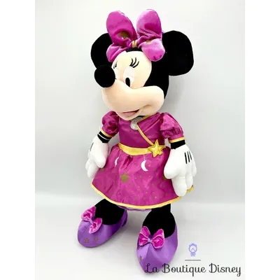 Peluche Minnie Mouse Magic on Parade Disneyland Paris Disney robe rose lune étoile 48 cm