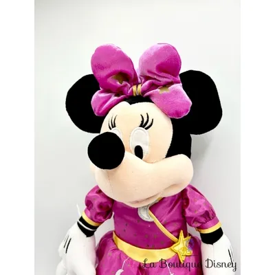 Peluche Minnie Mouse Magic on Parade Disneyland Paris Disney robe rose lune étoile 48 cm