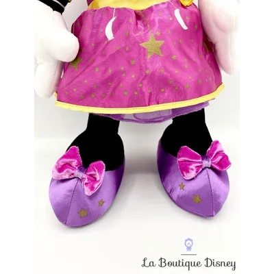 Peluche Minnie Mouse Magic on Parade Disneyland Paris Disney robe rose lune étoile 48 cm