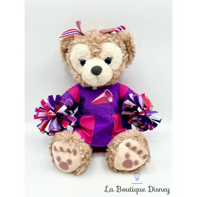 Peluche ShellieMay Pom Pom Girl The Disney Bear Disney Parks 2015 Cheerleader ours violet rose 33 cm