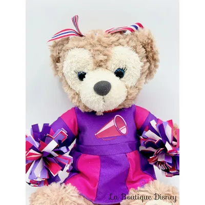 Peluche ShellieMay Pom Pom Girl The Disney Bear Disney Parks 2015 Cheerleader ours violet rose 33 cm