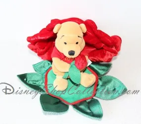 Peluche Winnie l\\\'ourson DISNEY STORE rose rouge caché 2002