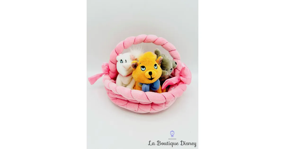 Peluches Marie Berlioz Toulouse Panier Les Aristochats Disneyland Paris Disney chats rose