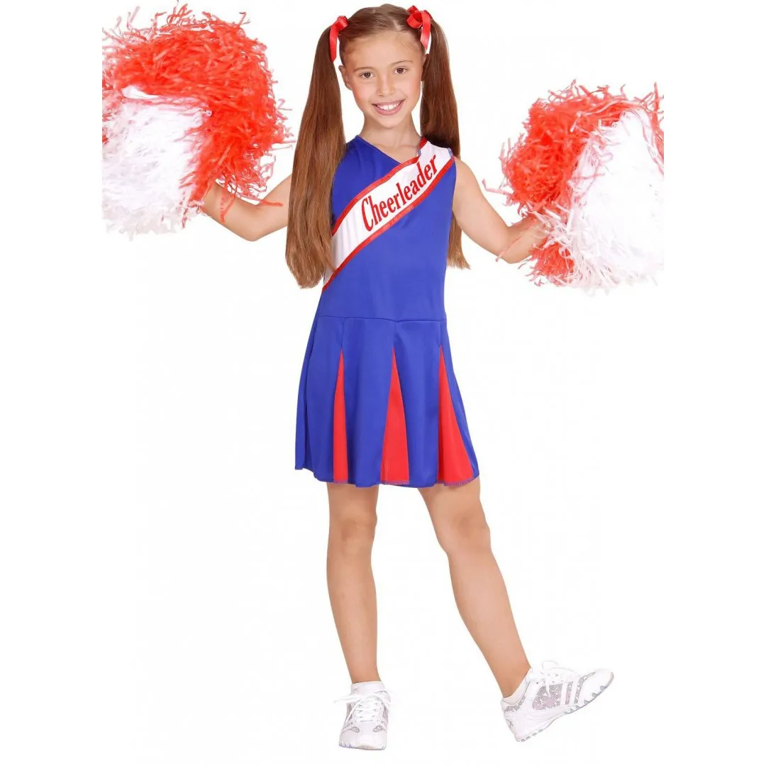 Petite pom pom girl bleue & rouge