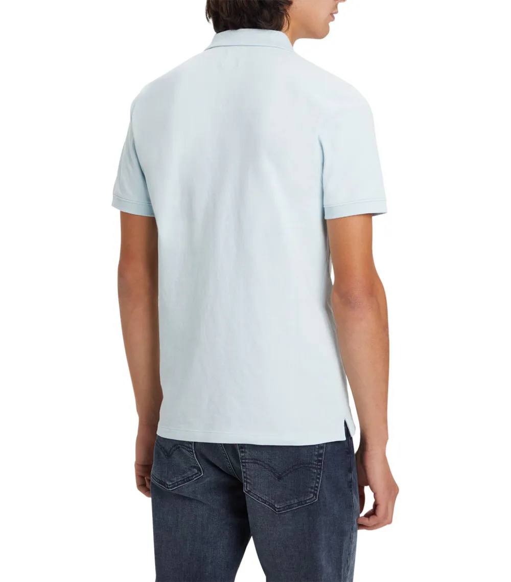 Polo droit à col boutonné Levi's® en coton bleu ciel