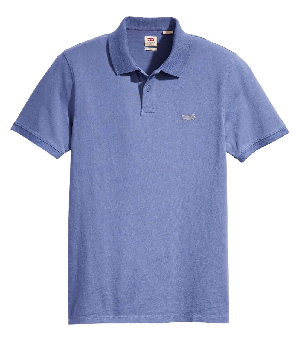 Polo droit à col boutonné Levi's® en coton marine chiné