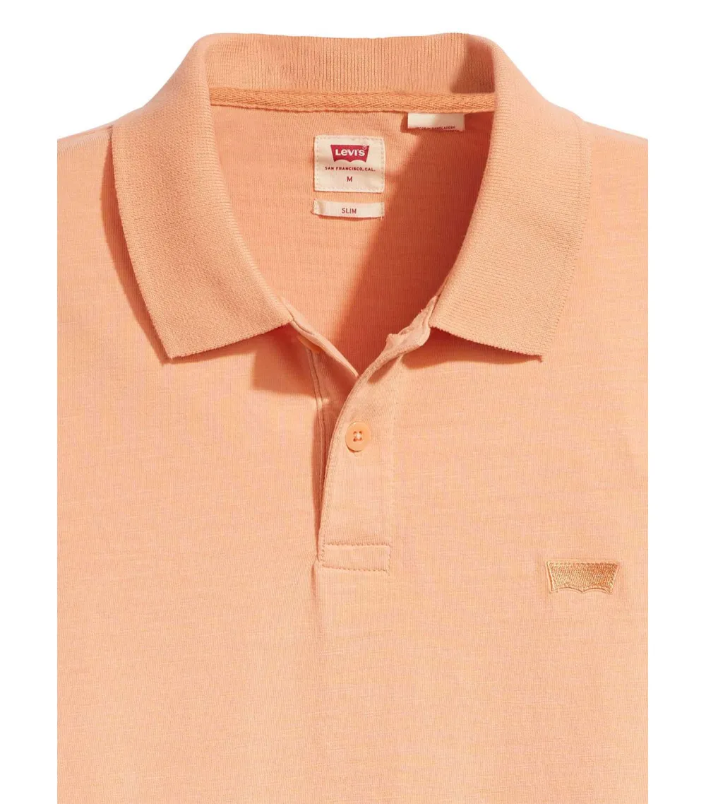 Polo droit à col boutonné Levi's® en coton orange