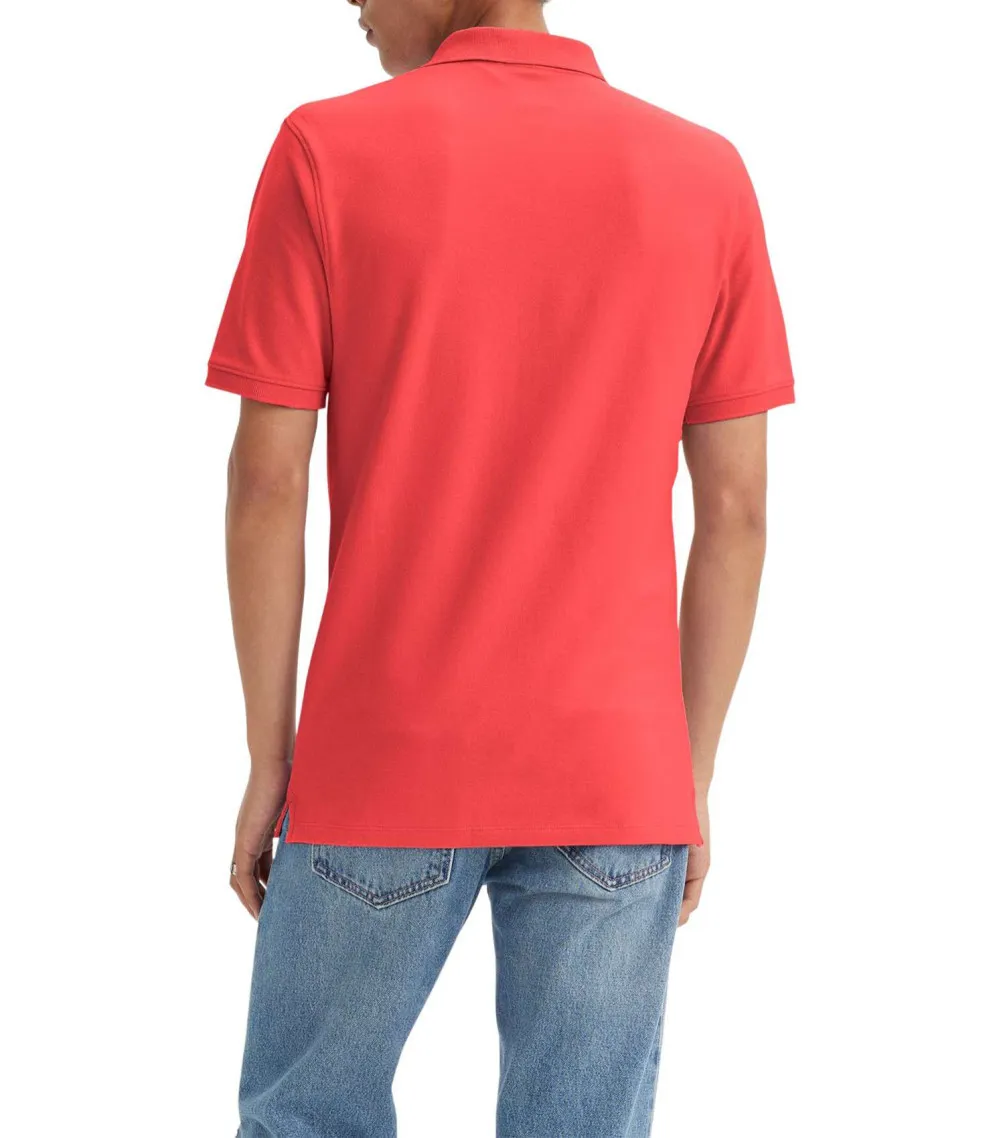 Polo droit à col boutonné Levi's® en coton rouge