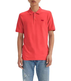 Polo droit à col boutonné Levi's® en coton rouge