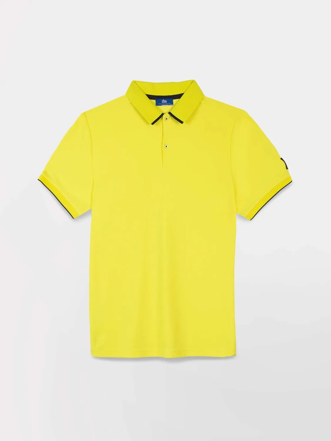 Polo Homme Séchage Rapide Fluide Jaune tbs