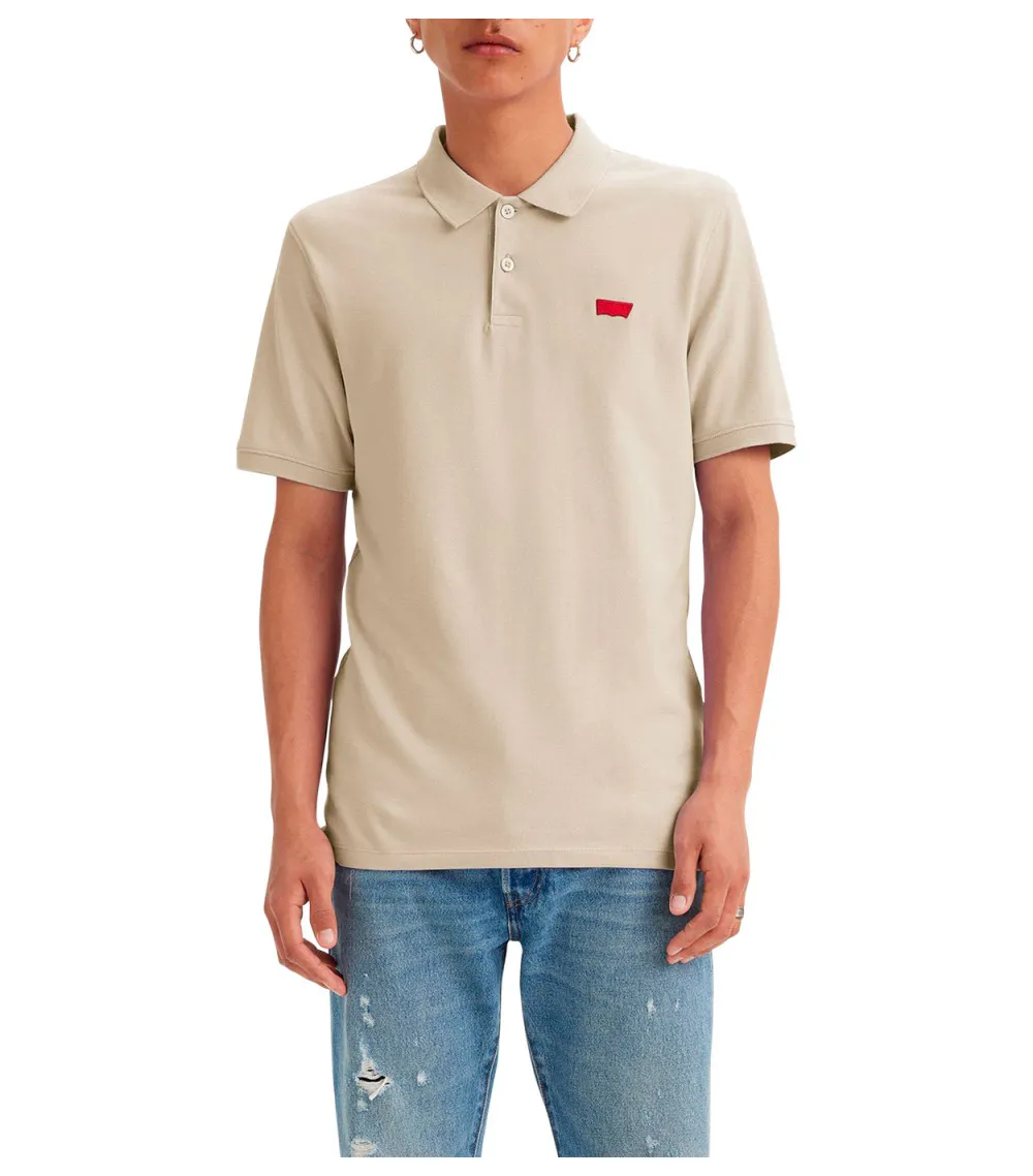 Polo Levi's® coton avec manches courtes et col polo  beige