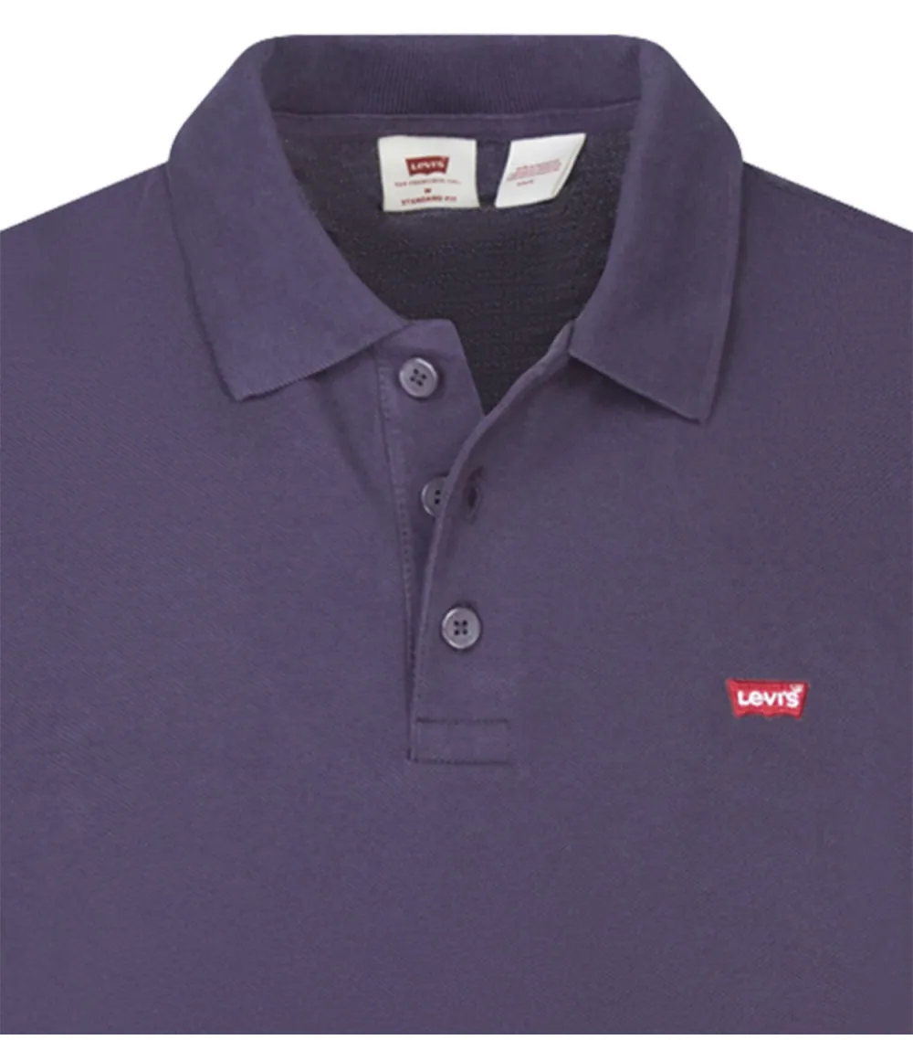 Polo Levi's® coton avec manches courtes et col polo  prune