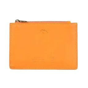 Porte-cartes compact en cuir KATANA jaune | Planetebag.com