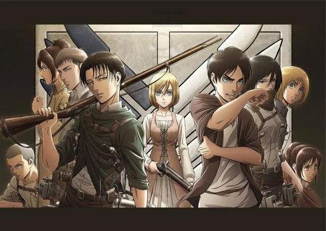 Poster Attaque des Titans  Levi et Eren