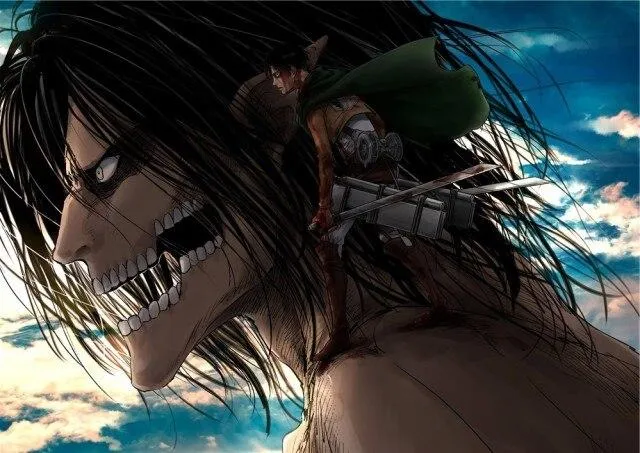 Poster Attaque des Titans  Levi et Eren