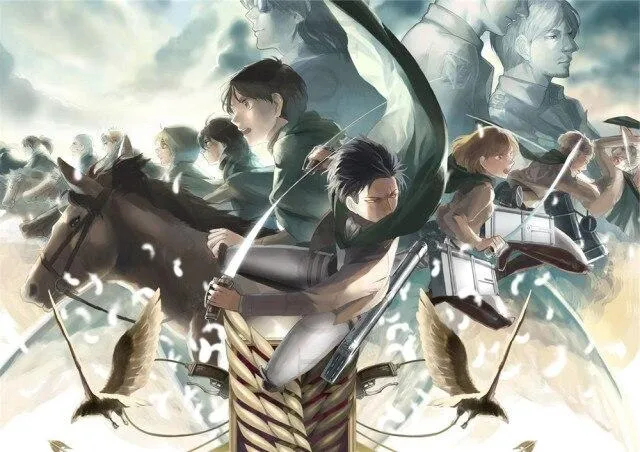 Poster Attaque des Titans  Levi et Eren