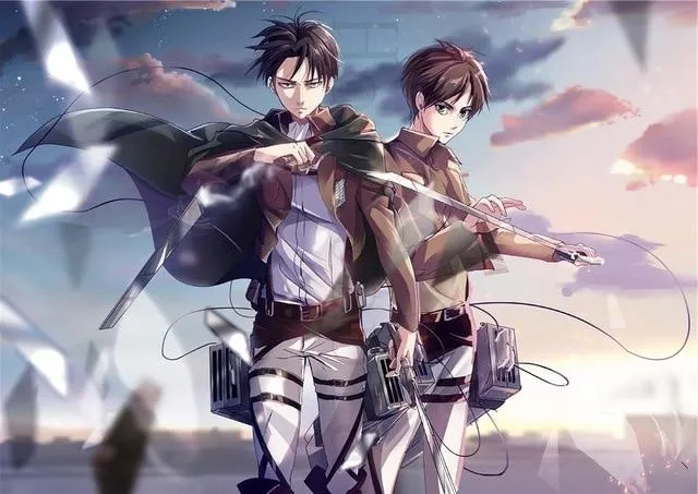 Poster Attaque des Titans  Levi et Eren