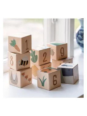 Puzzle en blocs de bois Woodland - Sebra - Multicolore