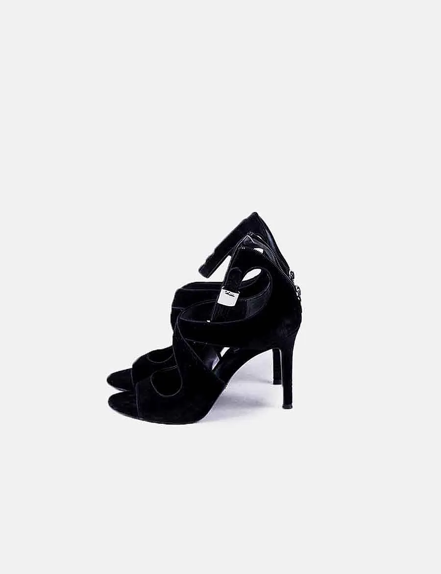 Ralph Lauren Sandales noires en velours