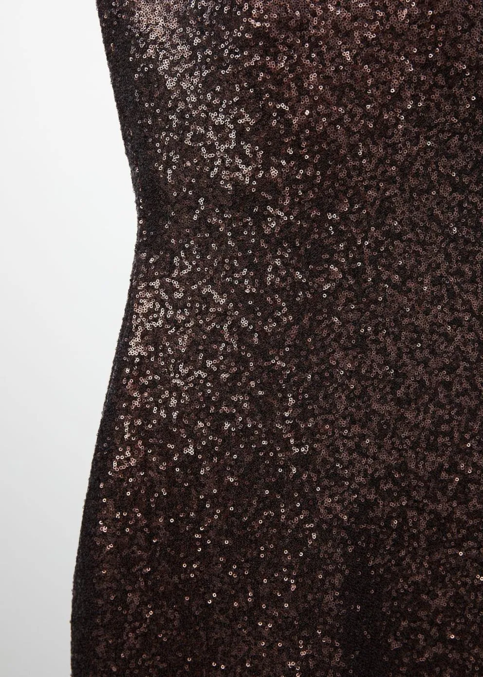 Robes Et Combinaisons | Femme MANGO Robe Bustier à Paillettes Chocolat