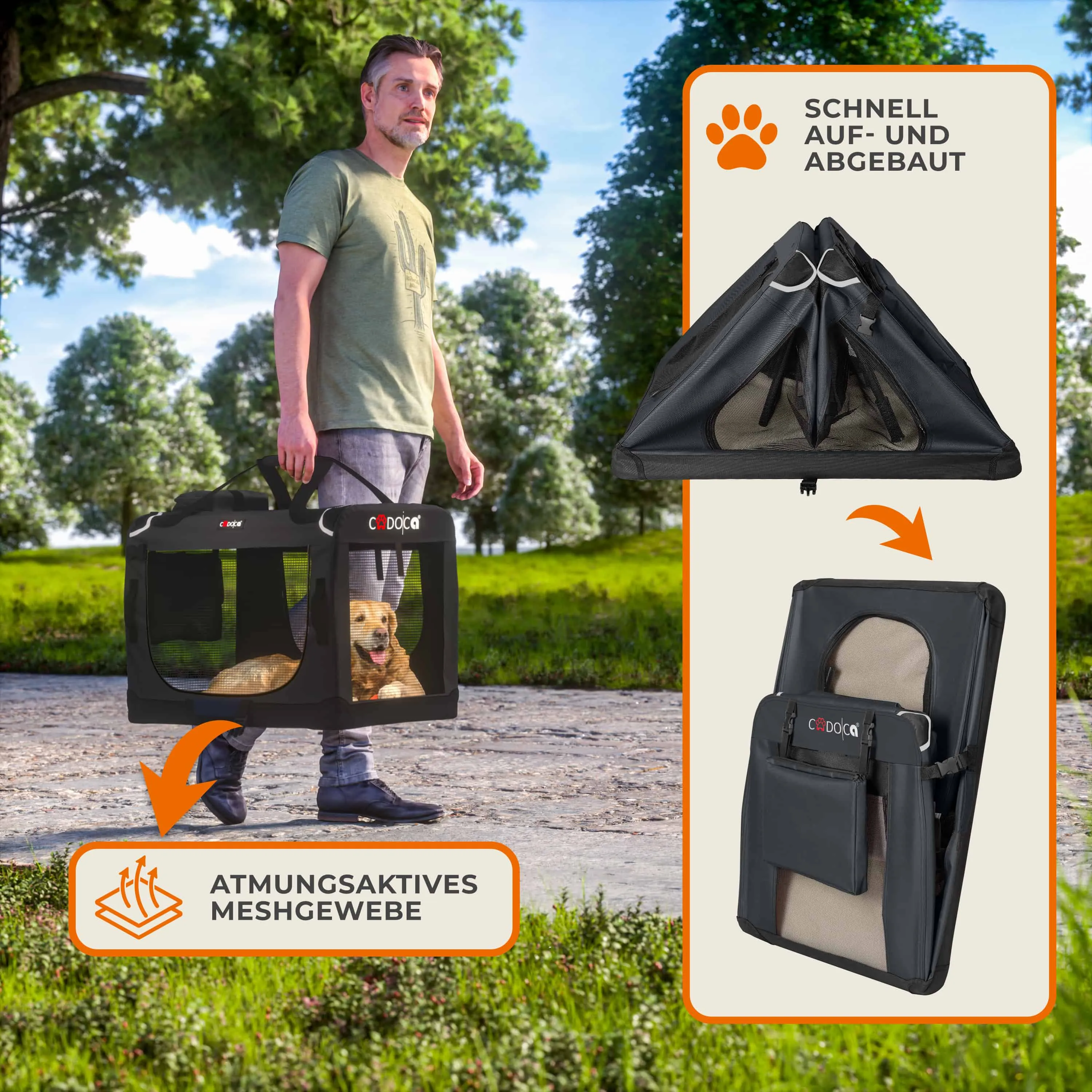 Sac de transport pour chien anthracite XXXL 101x70x70cm | DeubaXXL