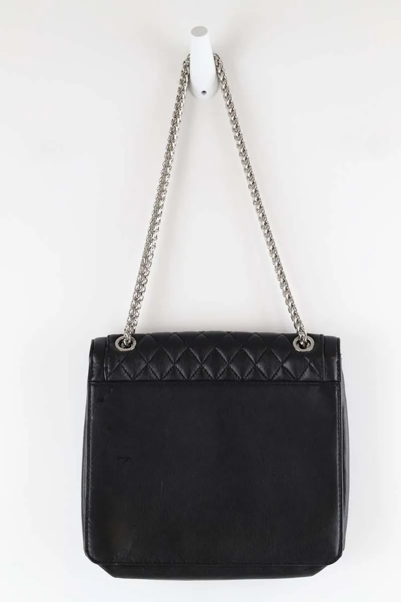 Sac à main en cuir Claudie Pierlot noir. Matière principale cuir.