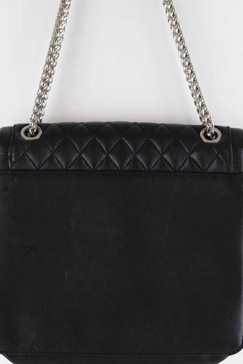 Sac à main en cuir Claudie Pierlot noir. Matière principale cuir.