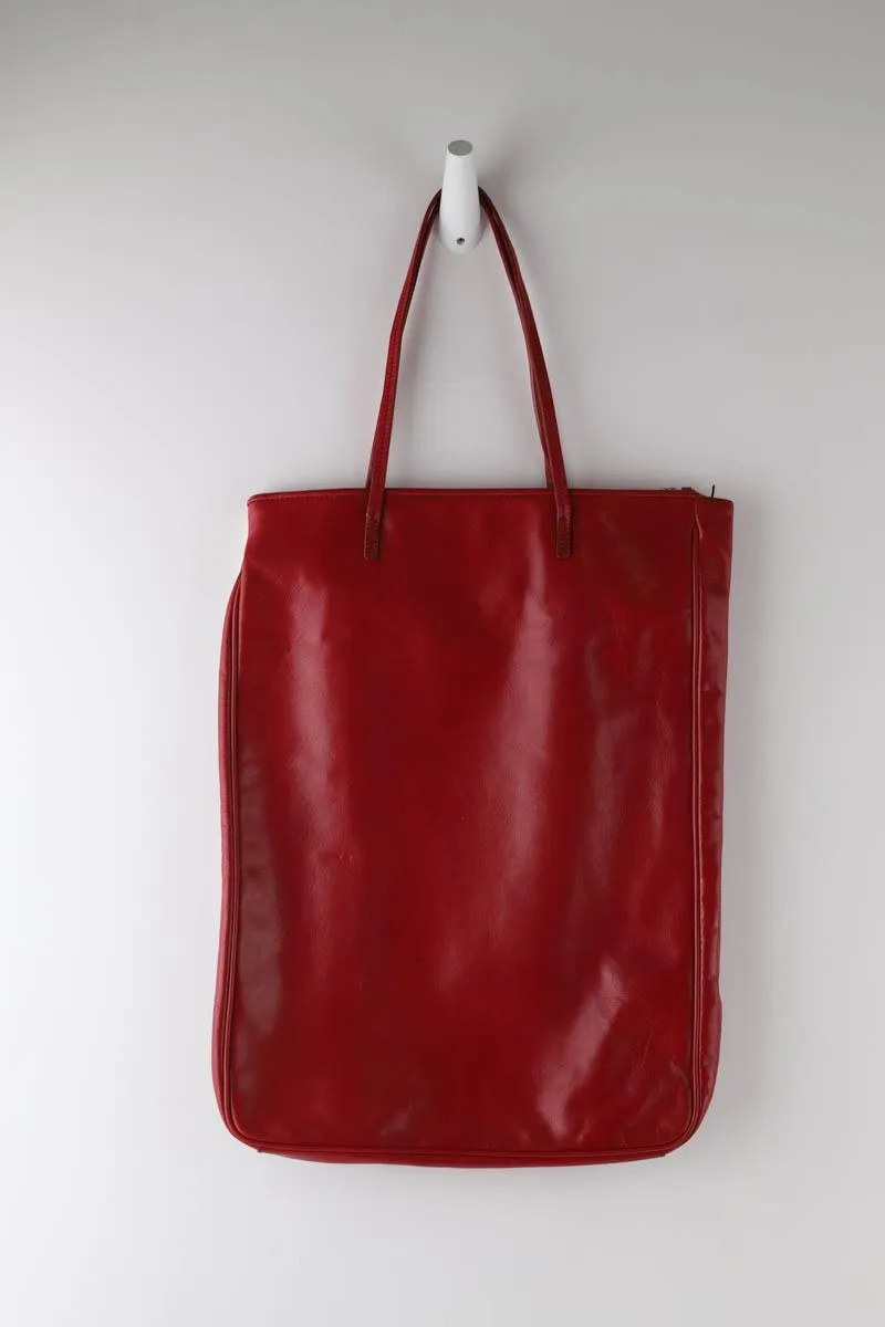 Sac à main en cuir Jean Paul Gaultier rouge. Matière principale cuir.