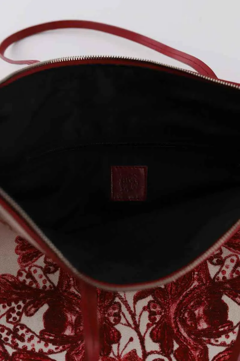 Sac à main en cuir Jean Paul Gaultier rouge. Matière principale cuir.