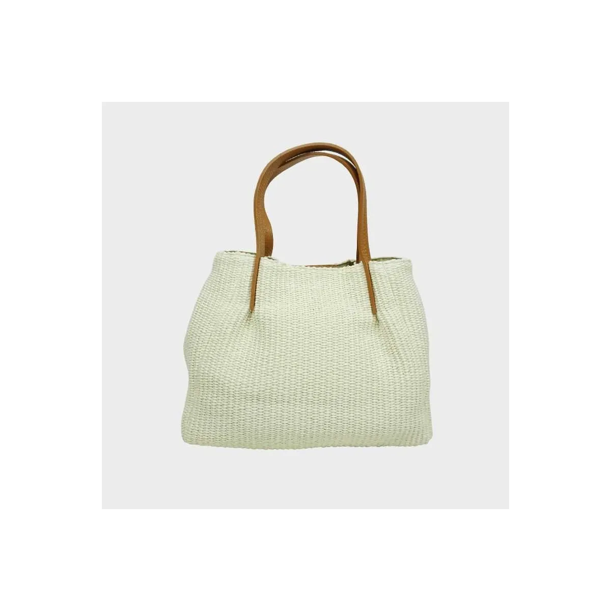 Sac à main en toile garnie cuir pour femme sur pecari