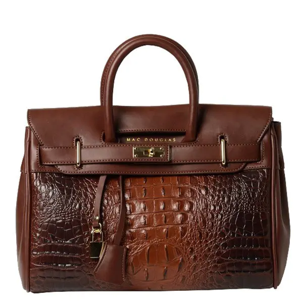 Sac à main Pyla Meryl S Croco CR23 Moka | Mac Douglas