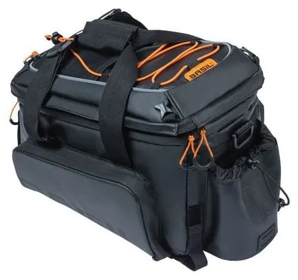 Sacoche de Porte-Bagage Basil Miles Tarpaulin Trunkbag XL Pro 36L Noir Orange