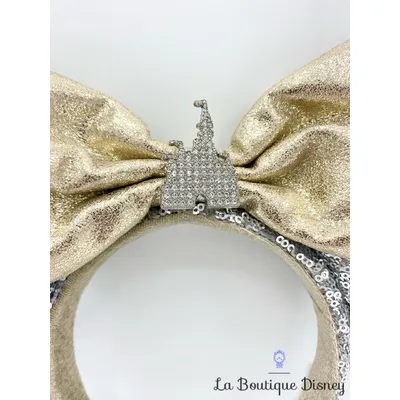 Serre tête Oreilles Minnie Mouse Cinderella Castle sequins Walt Disney World Disney Parks Ears gris château