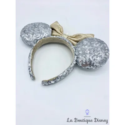 Serre tête Oreilles Minnie Mouse Cinderella Castle sequins Walt Disney World Disney Parks Ears gris château