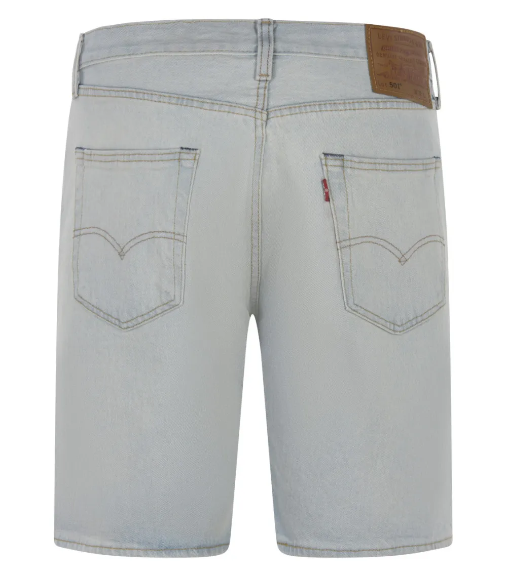 Short 5 poches Levi's® 501® en coton stretch indigo délavé à coupe courte